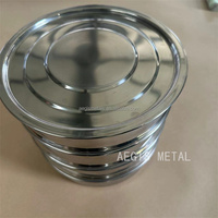 Tamis d'essai en acier inoxydable 304 pour l'échantillonnage de sols/roches, trou de 1x1 mm, diamètre de 200 mm