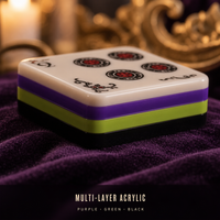Jeu de tuiles de mahjong en acrylique, motif crâne gothique, Halloween, Jour des Morts, jeu de table de luxe pour soirée, cadeau, OEM personnalisé