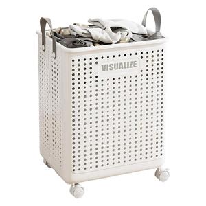 <span class=keywords><strong>Panier</strong></span> de rangement domestique pliable de grande capacité en plastique de conception de corde en tissu durable pour les vêtements sales, les jouets et la lessive - Product Image 1