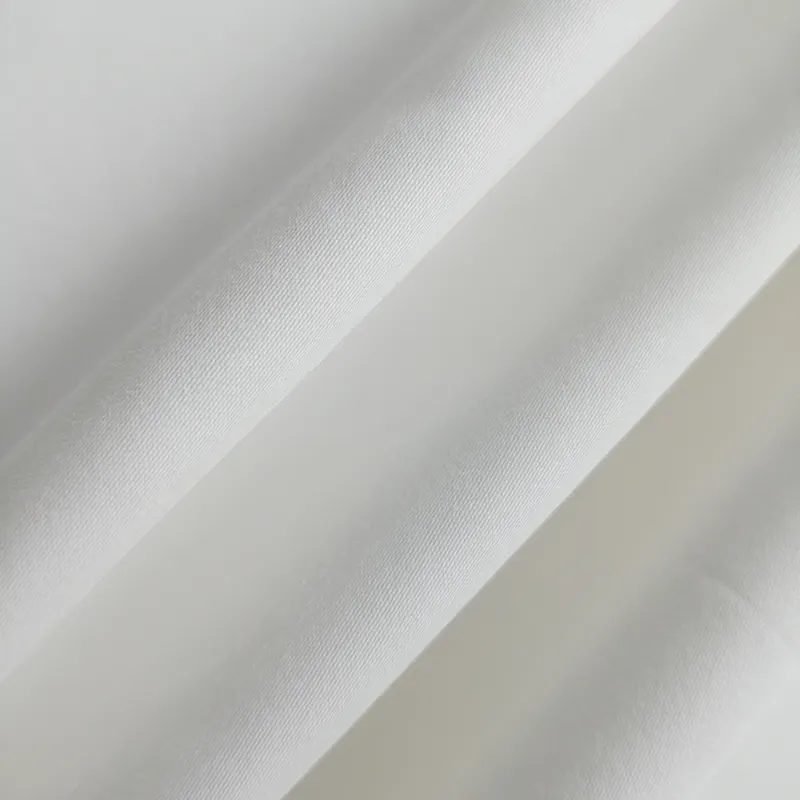 Tela satinada 100% algodón tela blanca hotel ropa de cama 300TC en rollo para sábanas de hotel