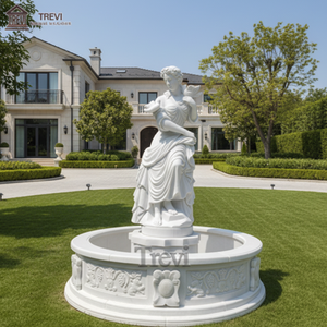 Fuente de Agua de Mármol Natural Personalizada <span class=keywords><strong>TREVI</strong></span> con la Virgen María para Jardín y <span class=keywords><strong>Hotel</strong></span> - Product Image 5