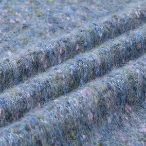 Tecido de Fleece Premium Multicolorido Pastel Azul Névoa Claro Ecológico <span class=keywords><strong>Anti</strong></span>-Pilling em Mistura de Mohair/Lã/Algodão para Ternos e Jaquetas - Product Image 4