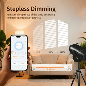 <span class=keywords><strong>Projecteur</strong></span> d'effets artistiques haut de gamme pour fenêtre avec refroidissement silencieux, anti-tiraillement, 24 <span class=keywords><strong>diapositives</strong></span> Gobo et contrôle Bluetooth - Product Image 4