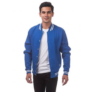 Blouson universitaire personnalisé ODM pour homme – Lourd, chaud, respirant, avec col montant enduit et broderie de logo – Plusieurs tailles disponibles - Product Image 1