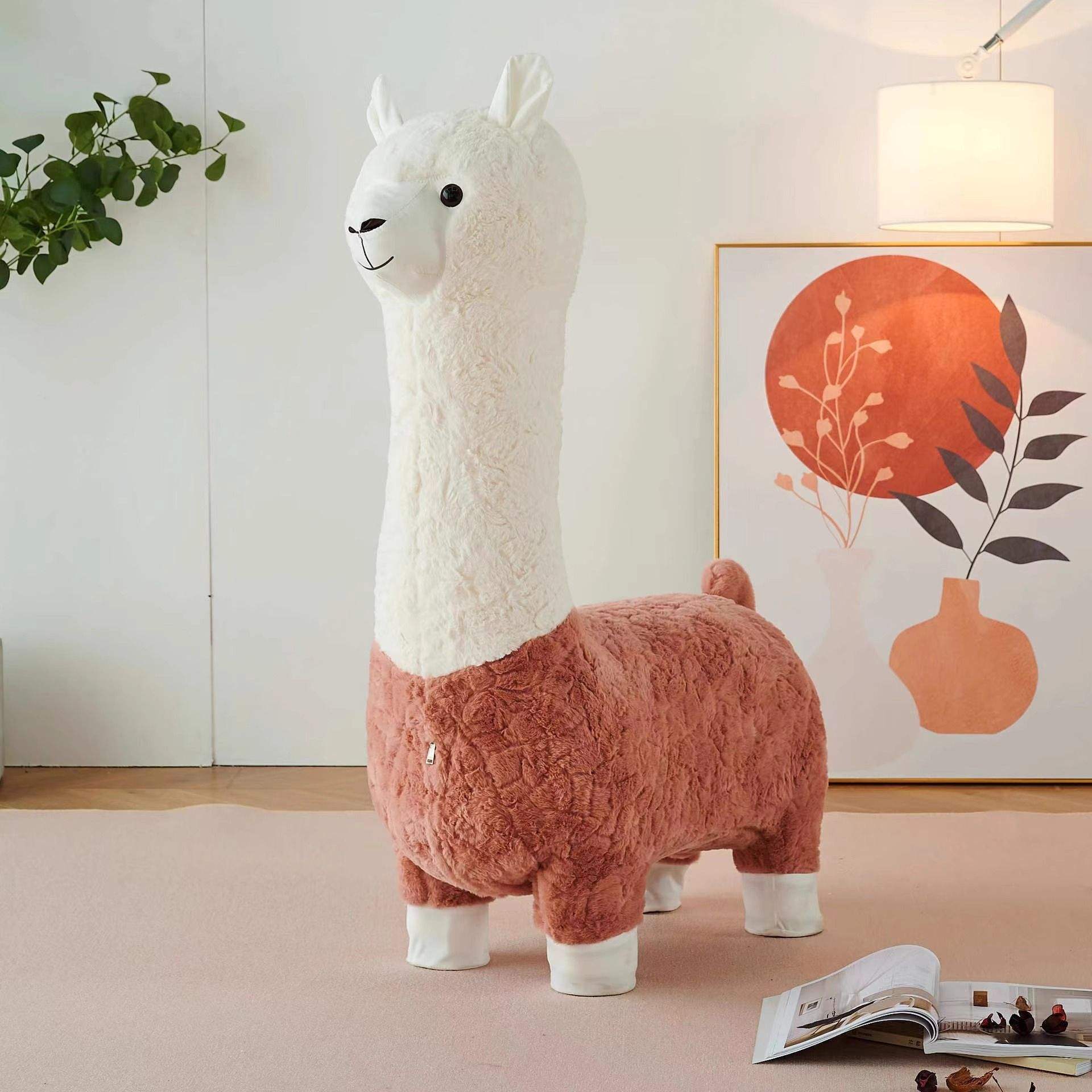 Polaire d'agneau amovible et lavable, grande taille 110 cm, rose