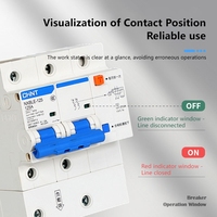 Disjoncteur différentiel CHINT NXBLE-125 RCBO, courant élevé 80A 100A 125A, protection contre les fuites, montage sur rail DIN pour usage domestique