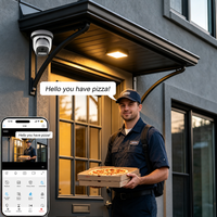 Caméra IP de sécurité PoE 5MP 30fps, vision nocturne couleur intelligente à double éclairage, détection de mouvement humain, micro intégré, IP67, boîtier métallique