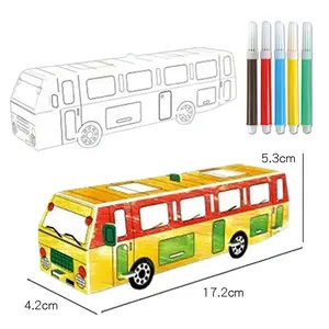 Educatief Speelgoed Creatieve Kunst En Stam Speelgoed Set 3d Schilderij Speelgoed Stedelijke Verkeer Auto Kunst Activiteit Kits Voor Kinderen