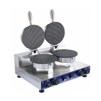 Fabricant commercial de double tête de rouleau d'oeufs avec le fabricant de cône de gaufre de bulle