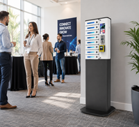 Casier de recharge mobile sans clé MIA 8 portes avec lecteur de carte, support de paiement par pièces et sans espèces, station de recharge PD20W pour bars