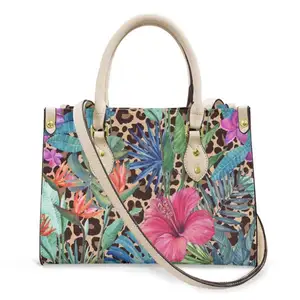 Sacs de luxe imprimés peau de léopard lumineux Floral Tropical Design femmes sacs à main sac à main personnalisé pour femmes sacs à main nouvelle mode 2023