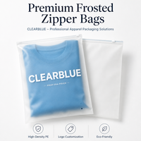 Sacs Ziploc en Poly LDPE Recyclé, Pochettes Givrées pour Vêtements, Emballage et Expédition