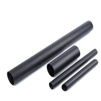 Tube en fibre de carbone avec technologie de bobinage, 5 épaisseurs, -50 à +150°C, noir brillant ou mat, pour cadre de vélo, tige de selle, canne de marche
