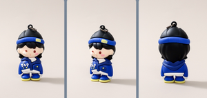 Figur Gantungan Kunci 3D Kecil, Hadiah Karakter Anak Laki-Laki Keren, Mainan <span class=keywords><strong>Mini</strong></span> Aksi Bayi, Figur Kartun, Gantungan Kunci Logam, Dekorasi Tas Mobil - Product Image 5