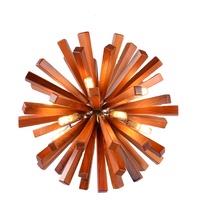 Luminaire suspendu en bois de noyer en forme de pissenlit nordique G9 pour la maison, lustre, lampe en bois pour salle à manger, design de lampe en bois