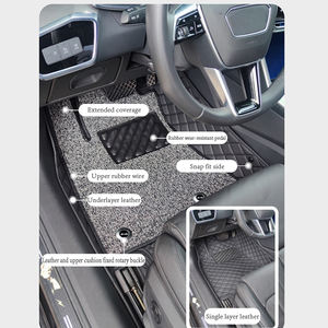 Venta de alta calidad de cuero universal multicolor antideslizante impermeable proteger alfombrillas de coche 4 piezas para Pajero todos los modelos - Product Image 6