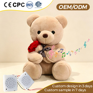 Usine OEM ODM : Jouets en peluche personnalisés avec fonction chantante, enregistrement vocal, animaux en peluche parlants, ours en peluche électronique musical - Product Image 4