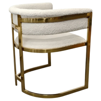 Chaise de salle à manger de luxe OEM en bois massif et acier inoxydable chromé or, mobilier commercial moderne avec rembourrage doux