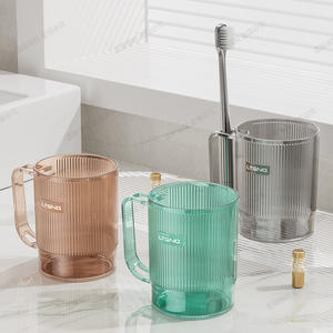 Juego de vasos dentales Lteng, material Ps, soporte para cepillos de dientes, vaso para enjuague bucal para uso familiar en el hogar - Product Image 1