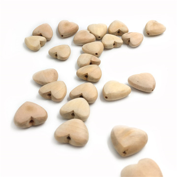 Оптовая продажа, деревянные бусины YDS в форме сердца без бисфенола а, деревянные бусины для ожерелья «сделай сам»