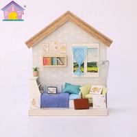 Hongda S912 myrtille Soda bricolage maison de poupée Mini cadre photo Miniature maison de poupée en bois maison de poupée avec lumière