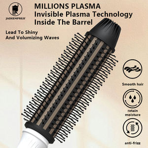 Fer à friser électrique avec chauffage PTC, 3 réglages de température, écran LCD, chauffage rapide, fonctions de sécurité, brosse à friser en plastique - Product Image 2