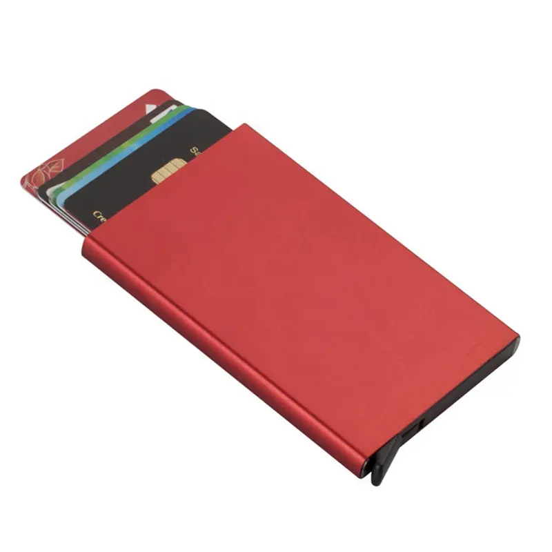 Factory direct sales of aluminum alloy credit card case automatic anti demagnetization RFID metal card holder