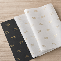 Papier cadeau personnalisé en gros, couleur personnalisée, logo de la marque imprimé, papier de soie pour boîte cadeau