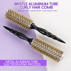 Peigne à cheveux bouclés en poils de porc de haute qualité 1008, manche en bois antistatique, peigne à cheveux bouclés pour <span class=keywords><strong>la</strong></span> coiffure, usage domestique - Product Image 6