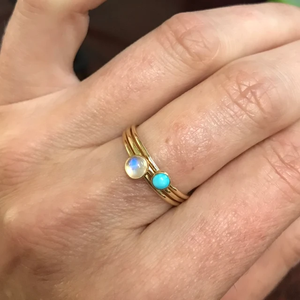 <strong>Moon</strong> <strong>Stone</strong> <strong>Rings</strong> Jewelry Women 925 Sterling Silver Natural Gemstone Moonstone Gold Plated Trendy <strong>Rings</strong> - Product Image 2