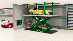 <span class=keywords><strong>Ascenseur</strong></span> de stationnement de <span class=keywords><strong>voiture</strong></span> à ciseaux <span class=keywords><strong>ascenseur</strong></span> souterrain système de stationnement garage équipement d'empileur de maison vertical - Product Image 3