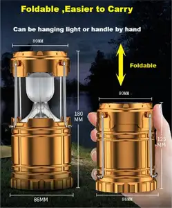 Camping Lantern Multi Color Lanterns For Power Outages Camping Lights For Tent Outdoor Tent Lamp Emergency Solar Powered Lantern