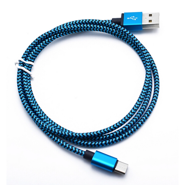 Custom 2m 3m Fast Charging Type C Braided Nylon Charger USB C Cable for Camera & iOS Type-C & Micro USB Charging Cable