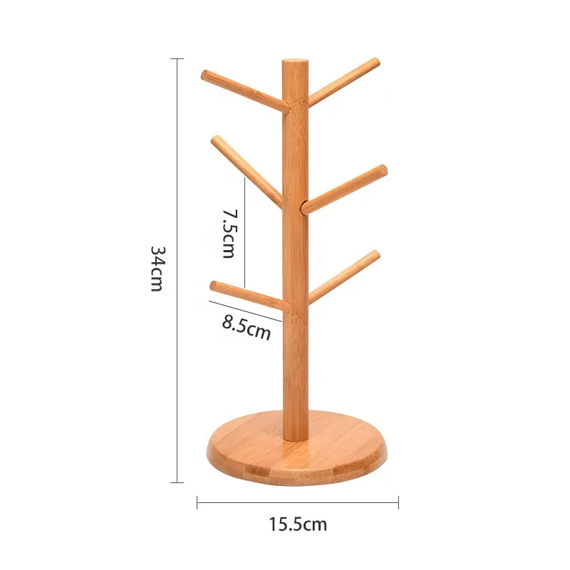 Nieuwe Japanse Stijl Massief Houten Bekerhouder Multifunctionele Mok Aftaprek Huishoudelijk Koffiekopje Opbergrek