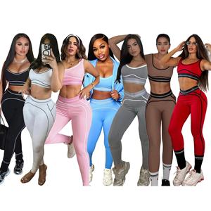 Conjunto <span class=keywords><strong>Deportivo</strong></span> para Mujer con Logotipo Personalizado, Bra <span class=keywords><strong>Deportivo</strong></span> para Correr, Pantalones de Yoga con Efecto Levanta Glúteos, Shorts de Yoga Aloe para Fitness - Product Image 2