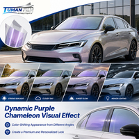 Film pour vitres de voiture Tuman Purple Chameleon à effet chromatique photochromique, 82% VLT, 99% UVR, 86% IRR, teinte pour vitres de voiture