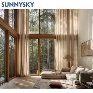 Sunnysky Fenêtre d'image extra large au design moderne Fenêtres en verre fixes en aluminium Style ouvert pivotant pour applications au sol et au plafond - Product Image 5
