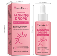 Acentiallabs Sun Kissed Glow améliore l'apparence de la peau, bronzage sans soleil, gouttes buvables, complément alimentaire, gouttes de bronzage oral