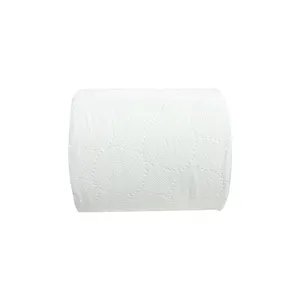 Papel higiénico de fábrica, rollos personalizados, embalaje de 2 capas, Rollo blanco impreso