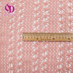 Tessuto di pizzo a maglia all'uncinetto ad asciugatura rapida 100% maglia in poliestere tessuto di pizzo scavato per abiti copricapo da spiaggia senza schienale - Product Image 5