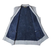 Automne hiver arrivée sans manches bouton Cardigan col en v homme pull en tricot de gilet