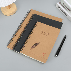 Logotipo personalizado A4 A5 A6 B5 tamaño espiral encuadernado Tapa dura diario cuaderno regalo conjunto material de la cubierta de papel - Product Image 3