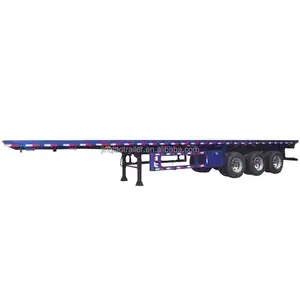 Cheap Utility Truck Trailer Advanced Design 40Ton China Brand First-Class Accessories Flatbed Semi-Trailer