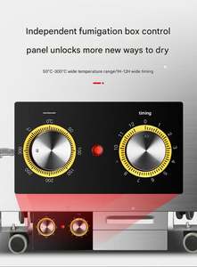 Déshydrateur alimentaire professionnel de grande capacité avec fonction fumée, contrôle de la température et minuterie, idéal pour la viande, le bacon, le bœuf séché et les saucisses. - Product Image 3