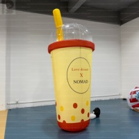 Gobelet géant gonflable pour publicité extérieure (type Boba ou café) / Gobelet gonflable pour thé au lait à vendre