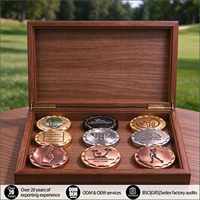 Marqueur de balle de golf personnalisé en alliage de zinc moulé sous pression, finition cuivre antique, écologique et léger, avec logo de club, cadeau souvenir de golf