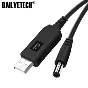 1M USB DC güç kablosu 5V 12V Boost dönüştürücü kablosu