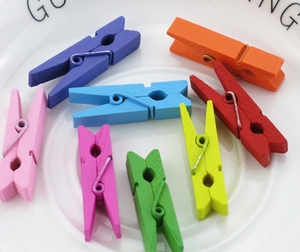 Moq Tùy Chỉnh Bằng Gỗ 3.5Cm Màu Nhỏ Clip Mini Quần Áo Bằng Gỗ Chân Kẹp Quần Áo Ảnh Thủ Công Mỹ Nghệ Tự Làm Dự Án - Product Image 6