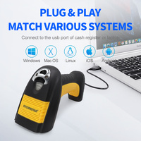 Xincode Alat Tulis Industri Tahan Air IP67 OCR MRZ Laser CMOS Barcode Scanner Genggam USB Kertas Pembaca Kode Pemindai Tcp/Ip