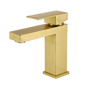 Robinet de lavabo monocommande en or rose pour salle de bain, à poser sur le comptoir, pour lavage des mains - Product Image 2